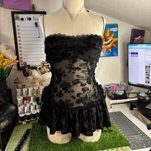 New Pink floral mesh dress with built in shorts